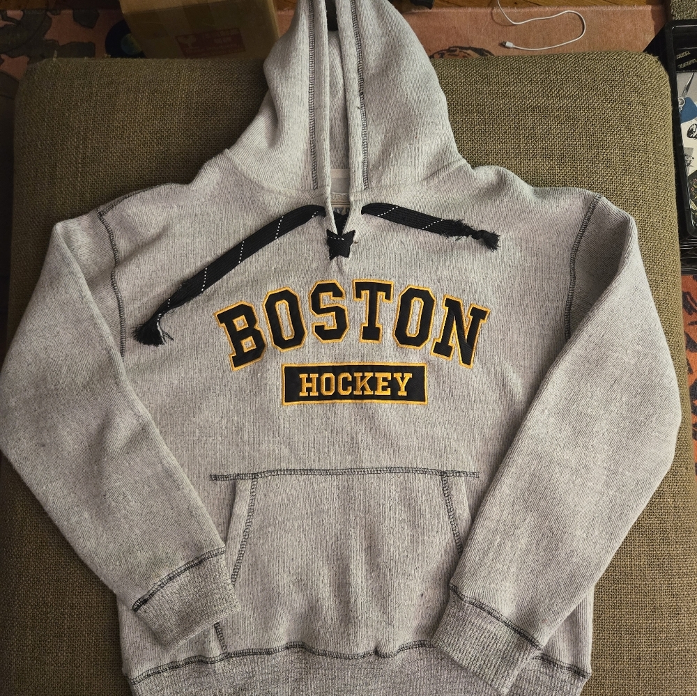 Boston Hockey Gray Men's Hoodie